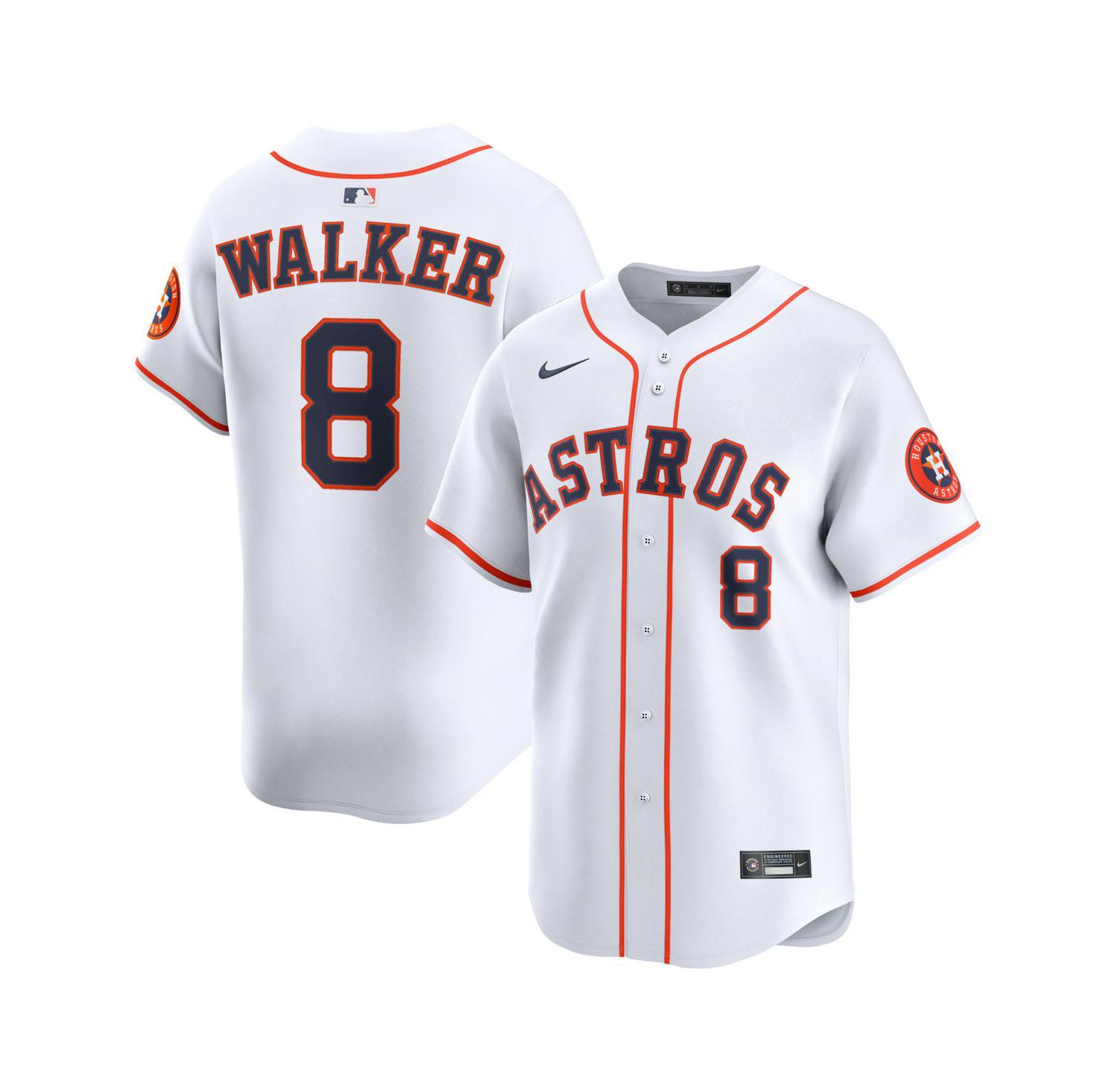 Men's Christian Walker White Houston Astros Home Limited Player Jersey