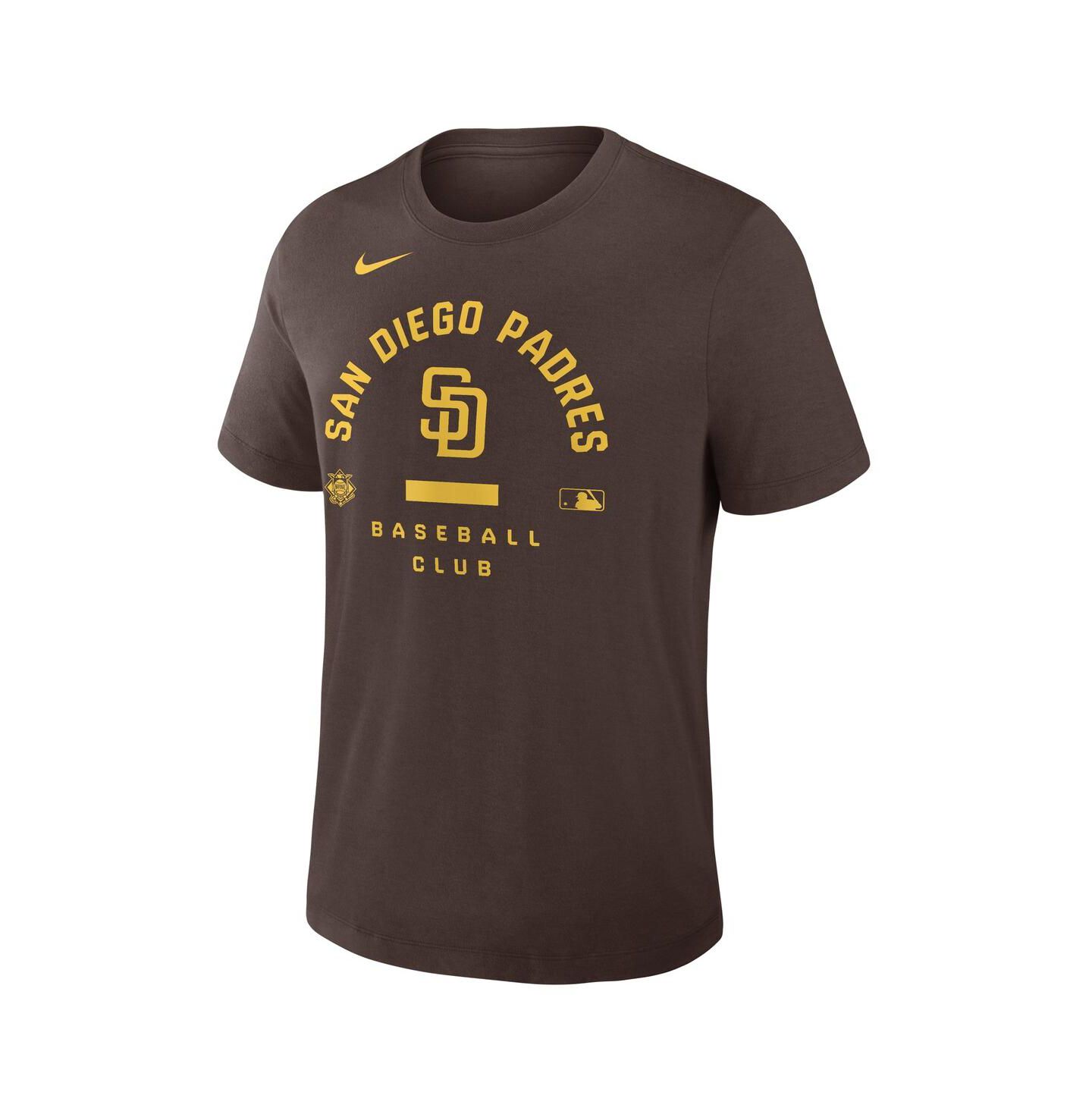 Мужская футболка Nike Brown San Diego Padres Authentic Collection Early Work Tri-Blend Dri-FIT — фото 2