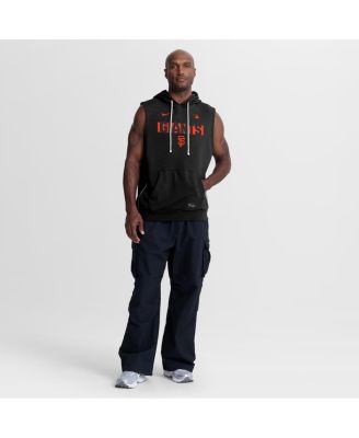 Men's Black San Francisco Giants Authentic Collection Standard Issue Dri-FIT Sleeveless Hoodie