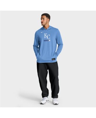 Men's Light Blue Kansas City Royals Authentic Collection Dri-FIT Long Sleeve Hoodie