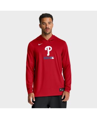 Men's Red Philadelphia Phillies Authentic Collection Dri-FIT Long Sleeve Hoodie