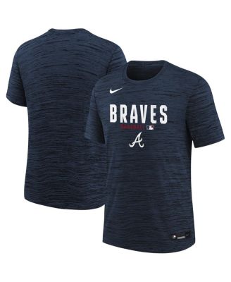 Big Boys and Girls Navy Atlanta Braves Authentic Collection Velocity Dri-FIT T-Shirt