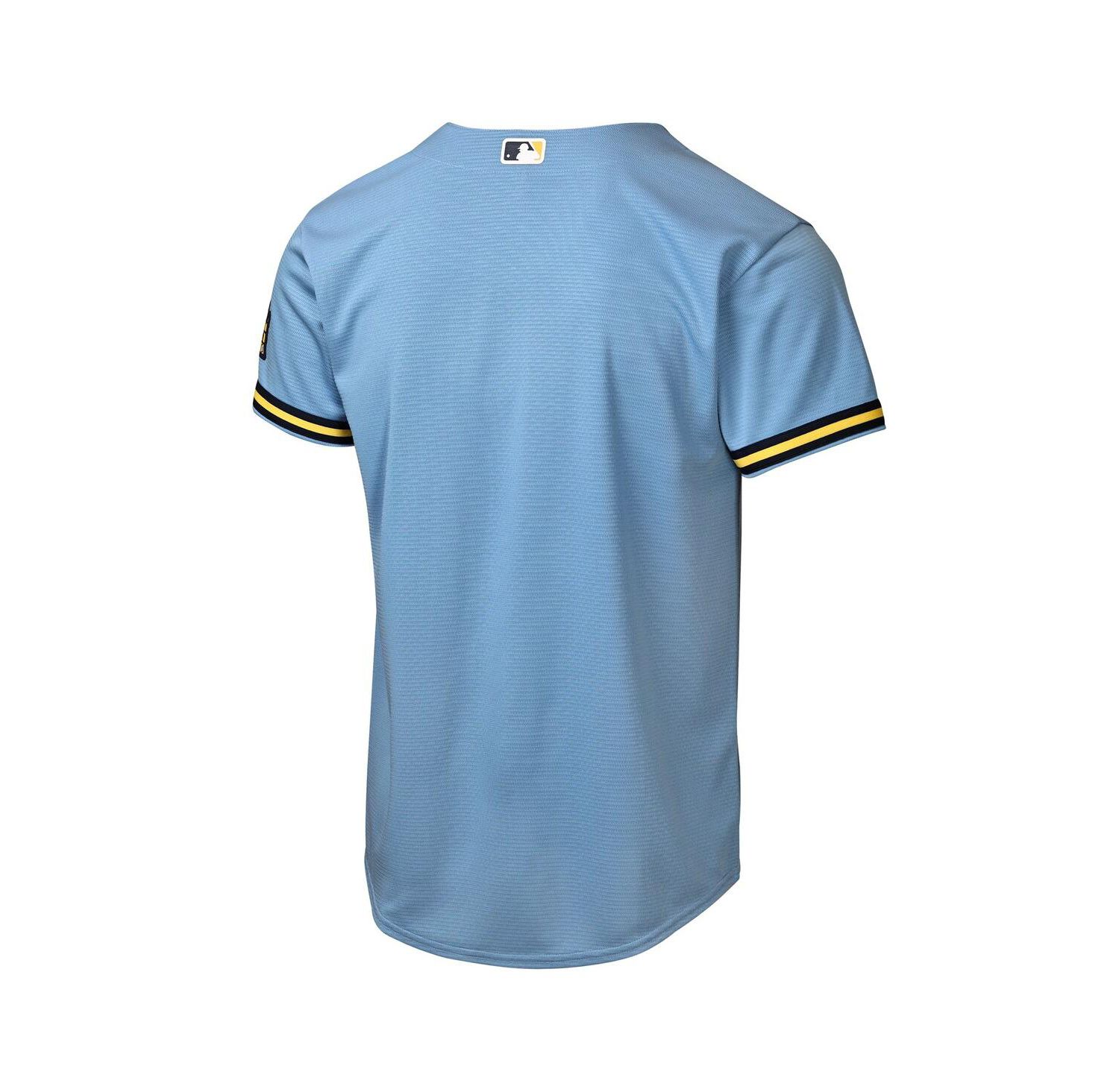 Big Boys and Girls Powder Blue Milwaukee Brewers Road Stadium Jersey