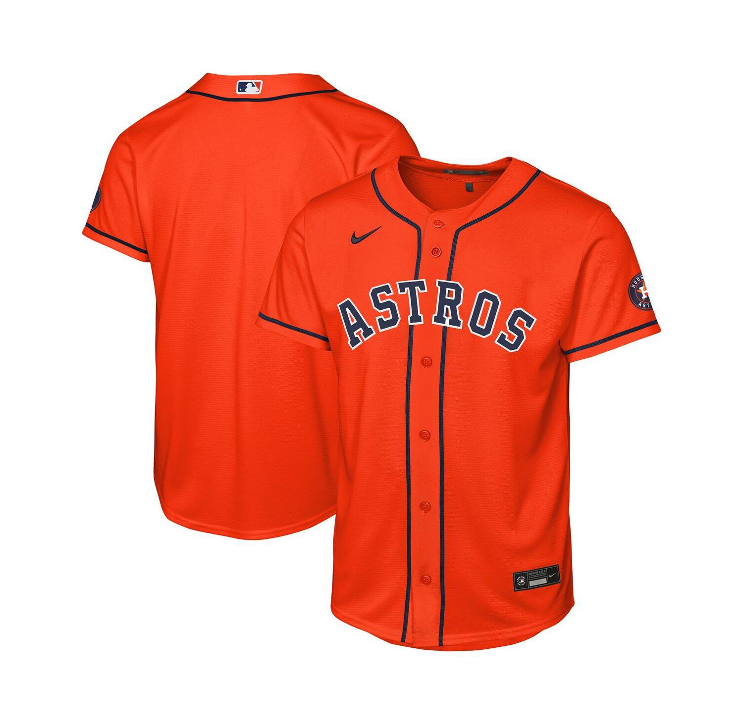 Big Boys and Girls Orange Houston Astros Alternate Stadium Jersey