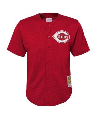 Big Boys and Girls Deion Sanders Red Cincinnati Reds Cooperstown Mesh Batting Practice Jersey