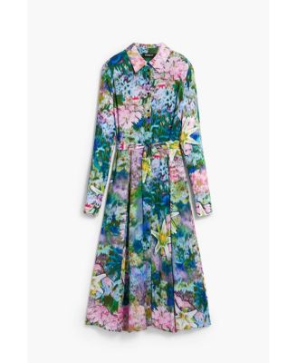 Women's Shirt Dress Garden