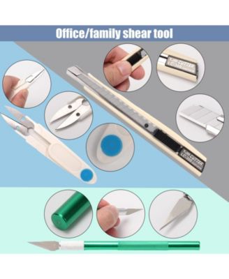 Milusong 9-in-1 Portable Tools Set Utility Craft Ruler Tape Measure Sewing Tweezers DIY Kit Household Office