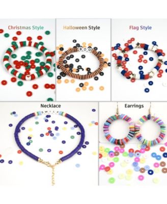 6000 Clay Beads Bracelet Making Kit Preppy Friendship Polymer Charms Crafts Gifts Ages 6-12 Classic