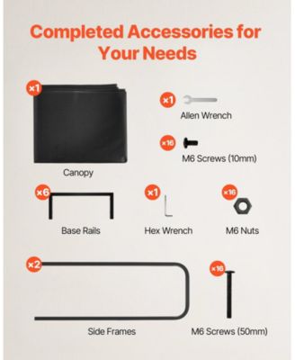 4 ft Firewood Rack with Waterproof Cover Outdoor Log Holder 400lb Max Capacity