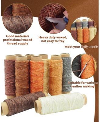 7-in-1 Leather Working Tools Beginners Kit Waxed Thread Groover Awl Stitching Punch Leathercraft Gifts