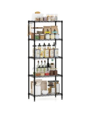 5-Tier Heavy Duty Metal Storage Shelving Unit with V-Shaped Wire Rack, 750 LBS Capacity