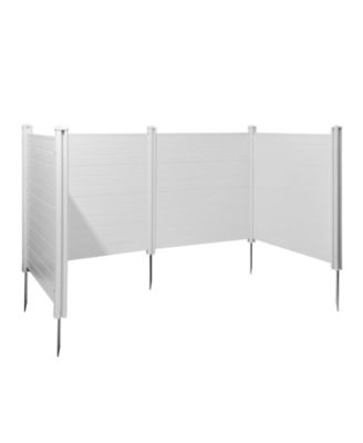 4 Panel Outdoor Privacy Screen 50 x 50 in Vinyl Fence for Trash Can and A C