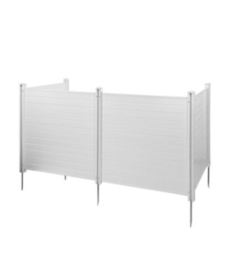 4 Panel Outdoor Privacy Screen 50 x 50 in Vinyl Fence for Trash Can and A C