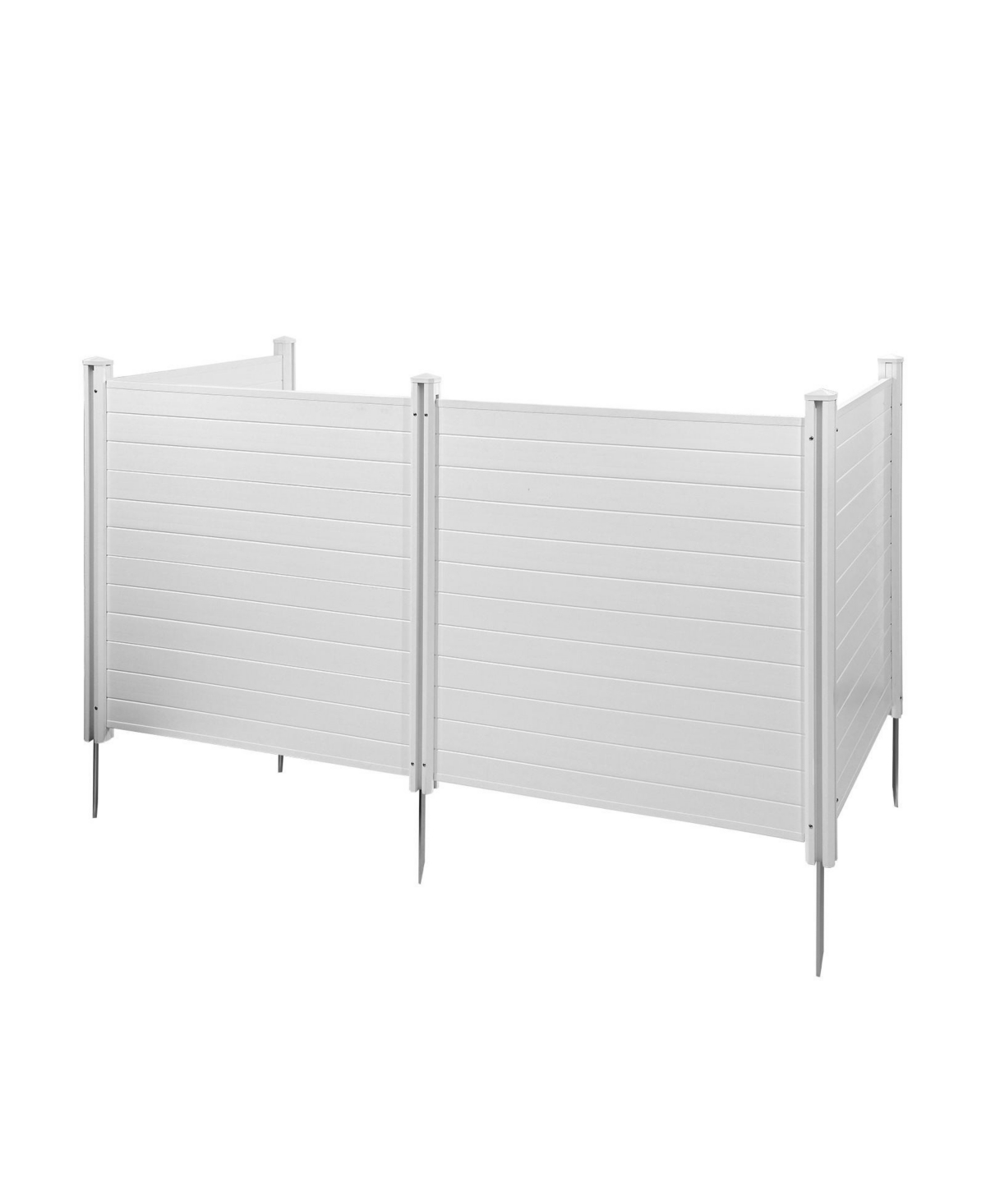 Sugift 4 Panel Outdoor Privacy Screen 50 x 50 in Vinyl Fence for Trash Can and A C