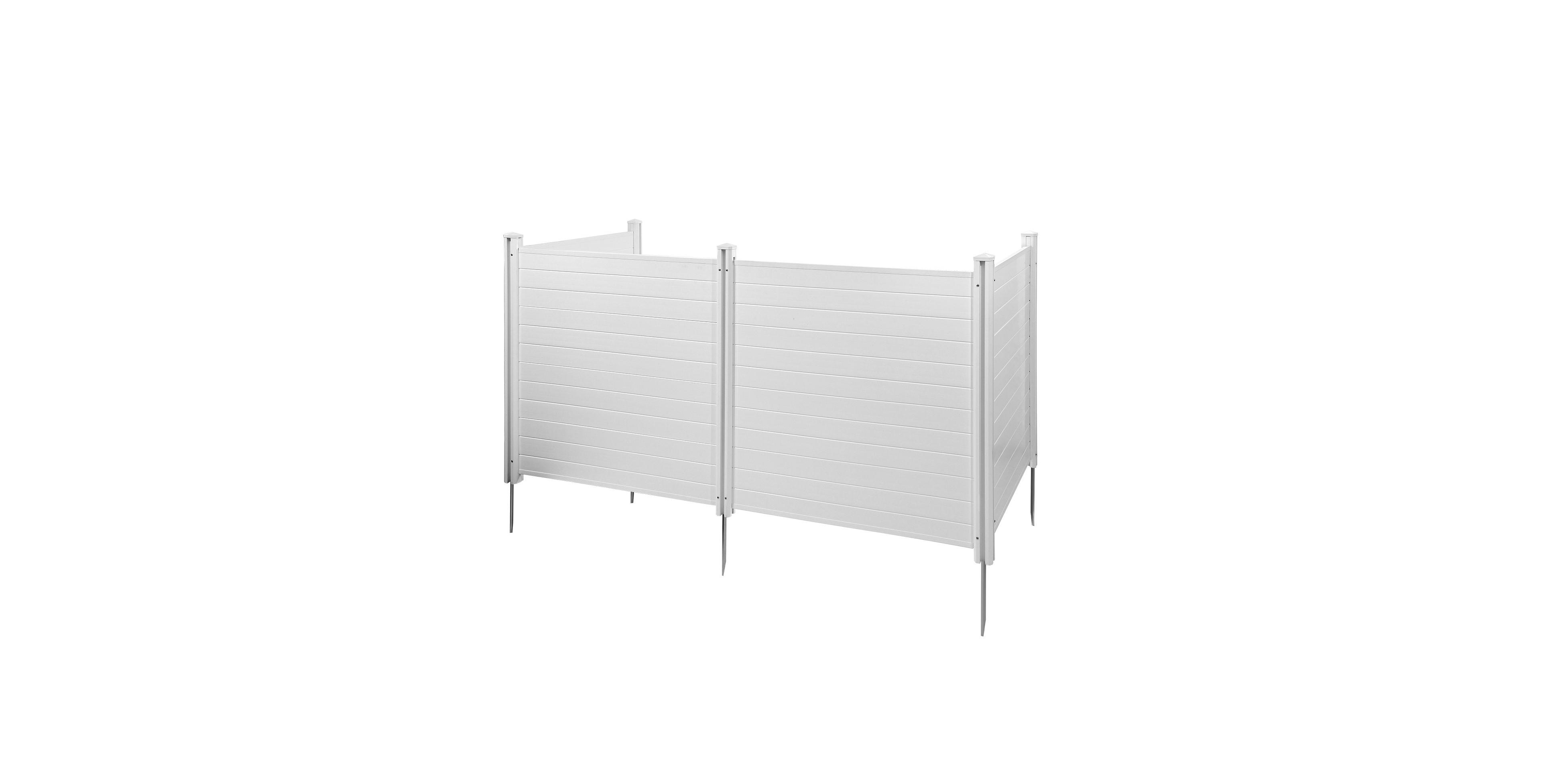Sugift 4 Panel Outdoor Privacy Screen 50 x 50 in Vinyl Fence for Trash Can and A C