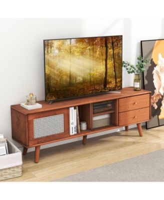 Bamboo TV Stand for TV up to 65 Inch