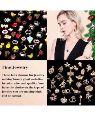 200pcs Metal Charms DIY Jewelry Making Earring Bangle Necklace Bracelet Craft