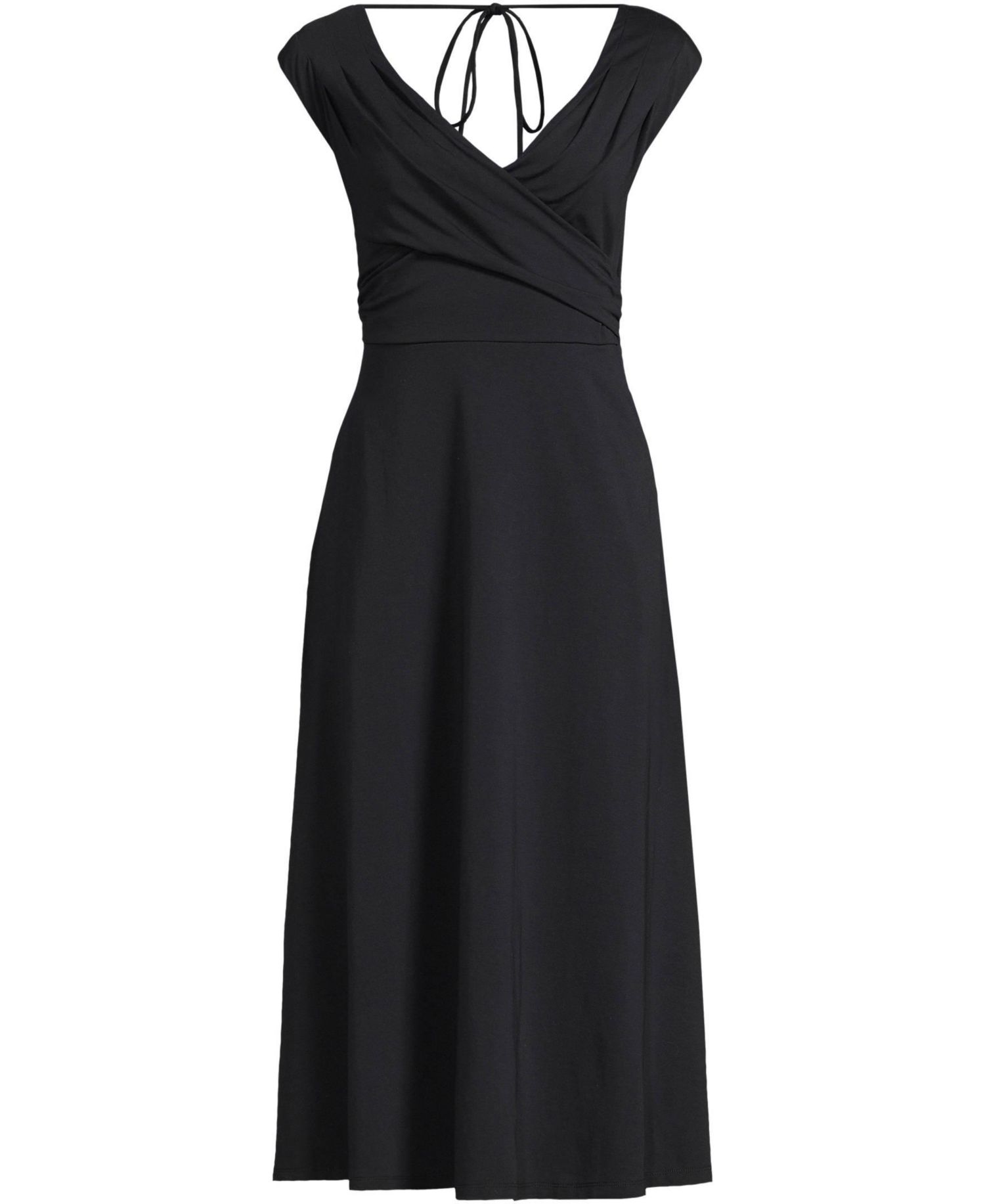 Plus Size Cotton Modal Off the Shoulder Wrap Midi Dress