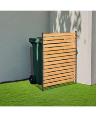 Wood Privacy Screen 39in x 61in 1-Panel Outdoor Fence for Garden and Pool Area