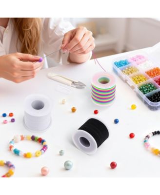 4 rolls 660ft Stretchy Bracelet String Kit Elastic Cord Beading DIY Crafts Necklace Sewing