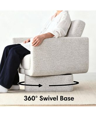 Modern Swivel Accent Chair, Upholstered Lounge Chair, 1 Piece
