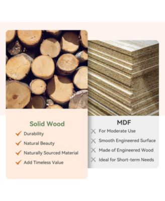 Solid Wood Dining Bench, Rustic Farmhouse Bench for Dining Table, 2-Tier Wooden Storage Seat