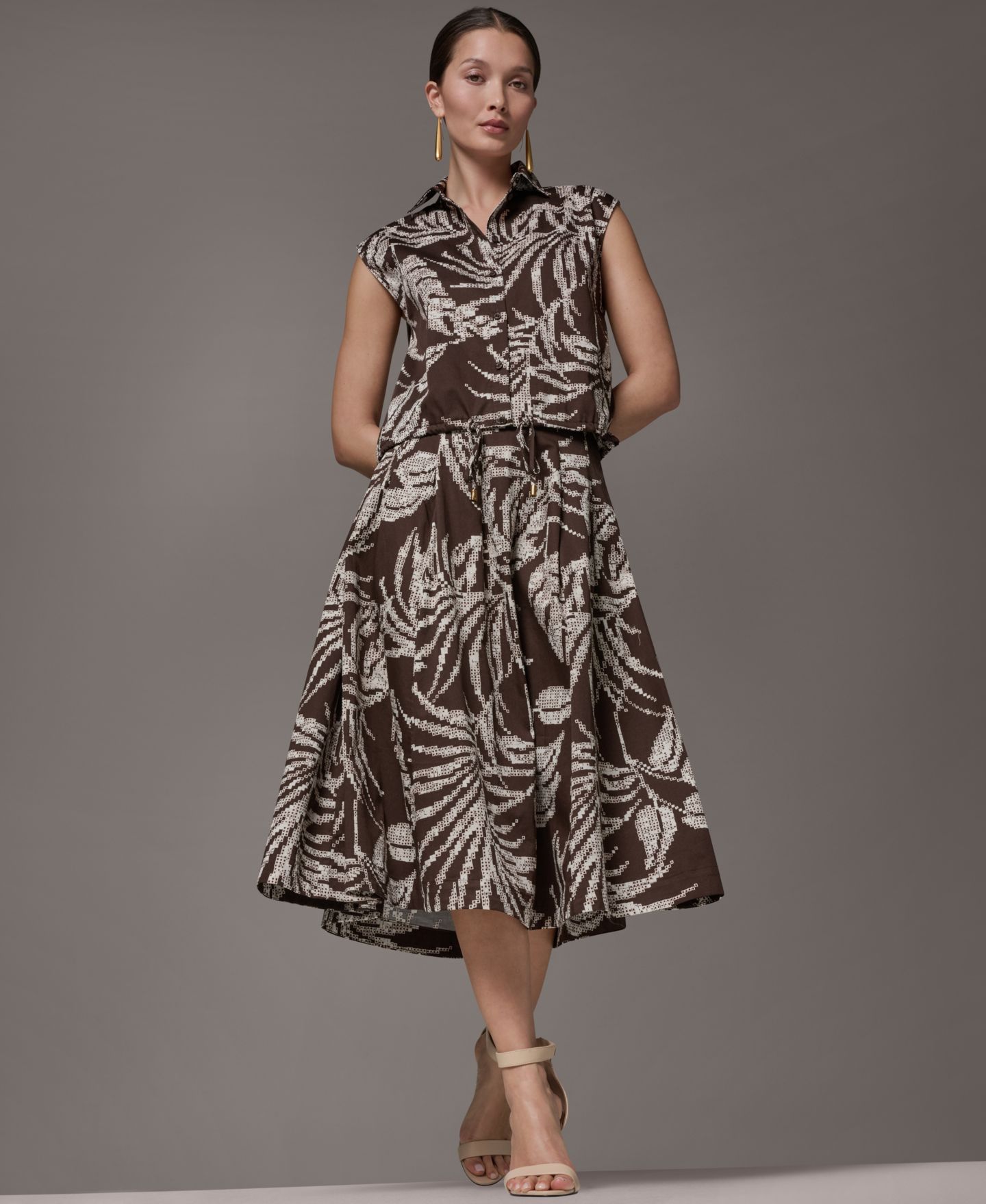 Женский топ Donna Karan New York Collared Neck Top, цвет: Разноцветный, вариант 1 — фото 9