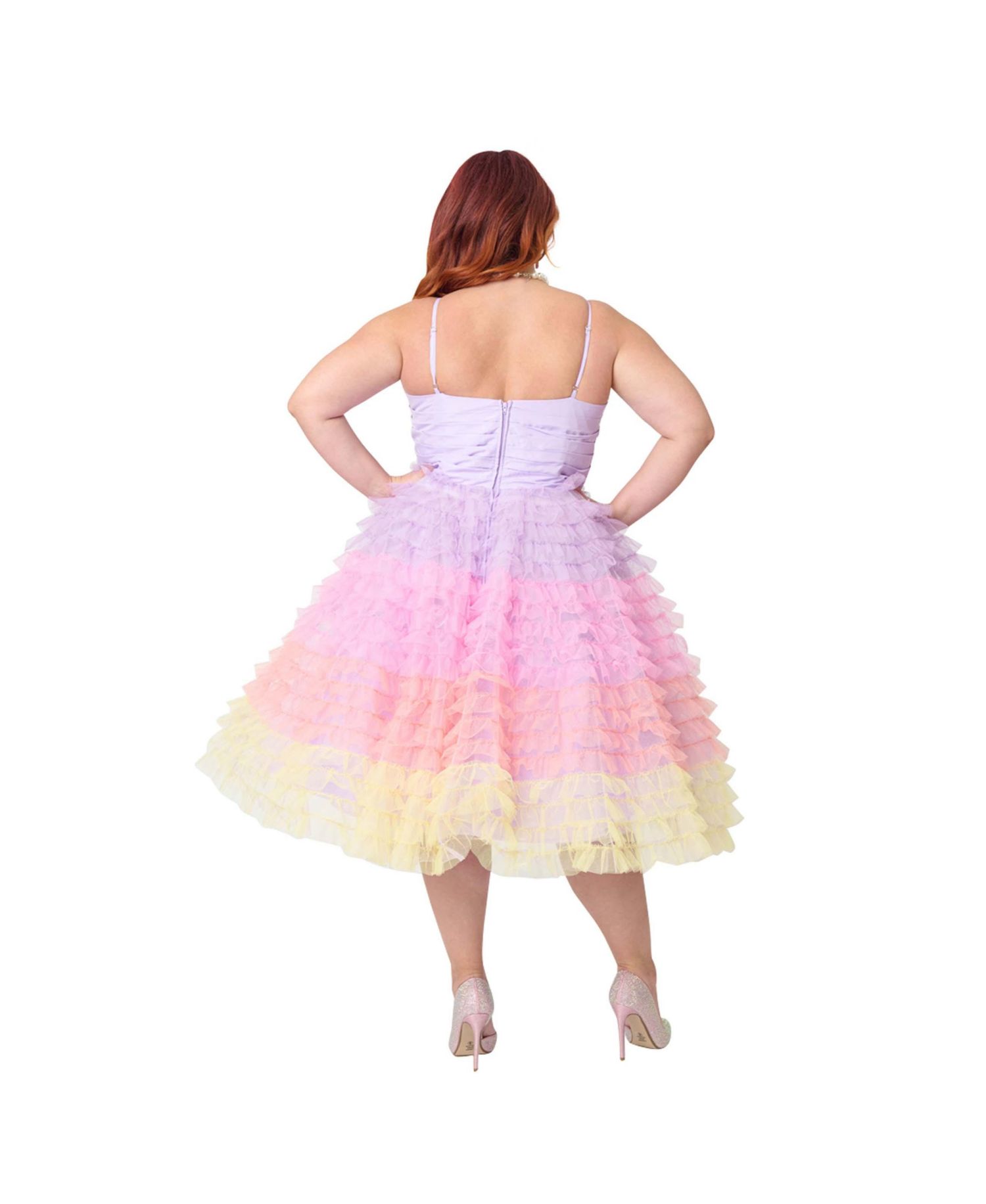 Plus Size Tulle Sweetheart Cupcake Swing Dress
