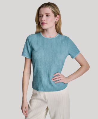 Women's Short-Sleeve Knitted Top
