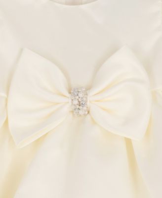  Baby Girls' Satin Dress and Bloomer, 2-Piece Set