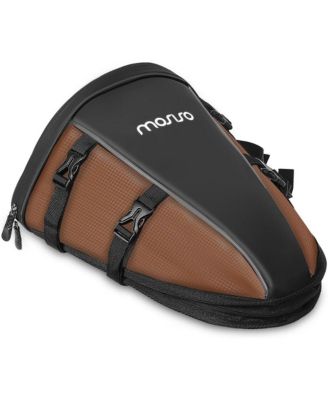 Motorcycle Tail Bag Waterproof Rear Seat Storage with Shoulder Strap, 10L Motorbike Saddle Bag for Travel Commuting Riding