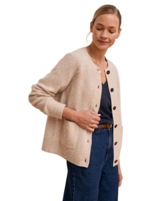 Women's Cable Detail Raglan Cardigan