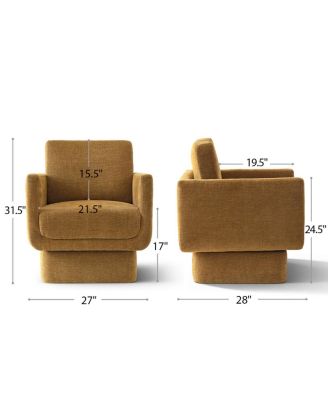 360 Swivel Barrel Accent Chair, Modern Club Lounge Chair, 1 Pc