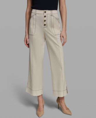 Petite Mid-Rise Wide-Leg Pants