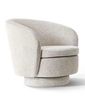 30.5" Swivel Barrel Accent Chair, Round Upholstered Armchair, 1 Pc
