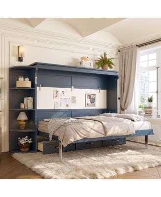 Murphy Bed w/Shelf, Cabinets, Drawers, Office Space Saver
