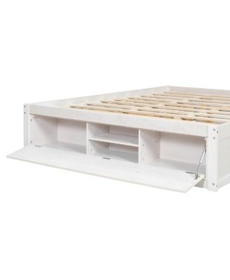 Platform Bed w/ 4 Drawers and Lift Storage, No Headboard