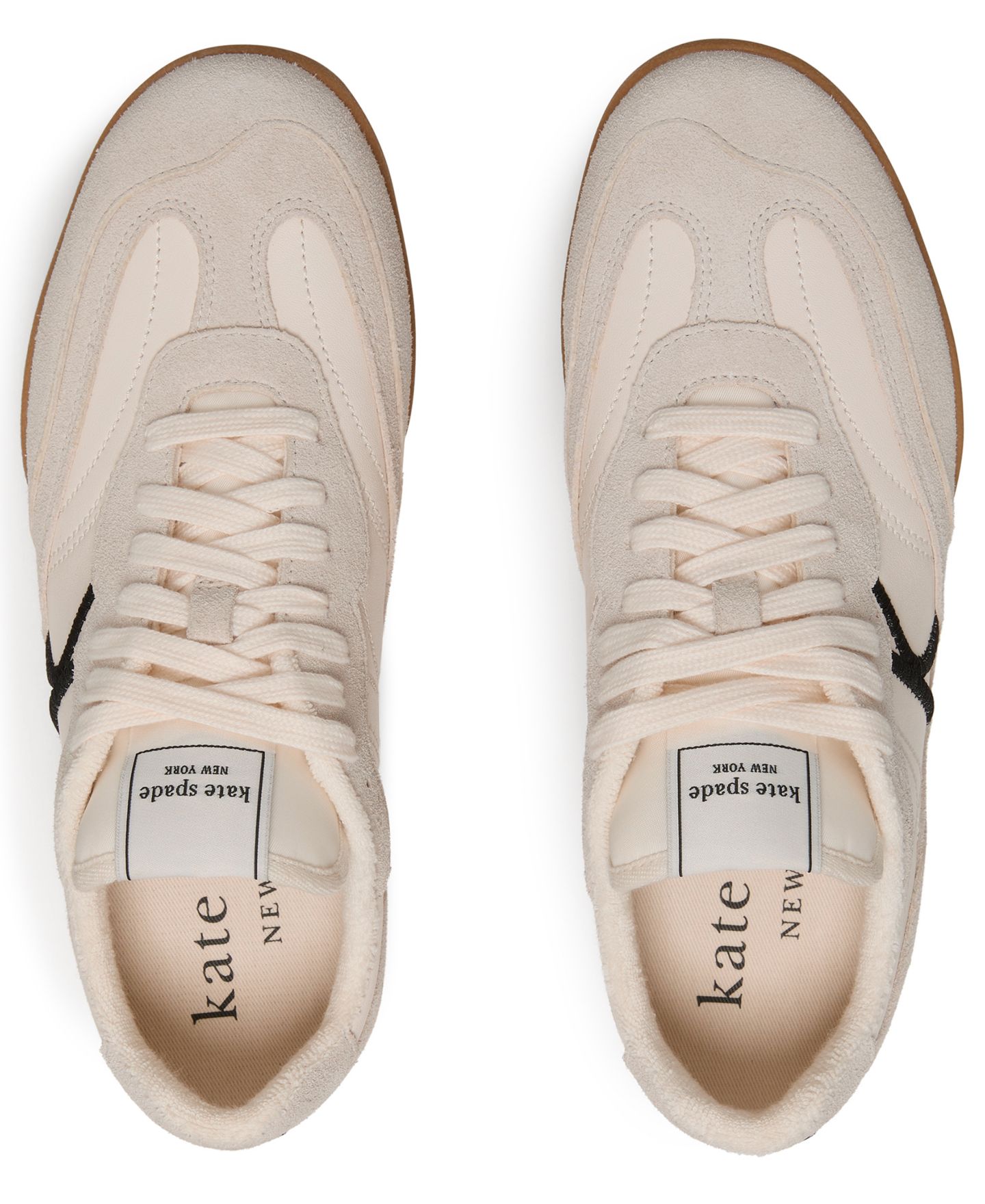 Женские кроссовки kate spade new york KS Drift Lace-Up, цвет: Кремовый / Чёрный — фото 6