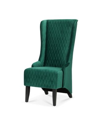 Velvet High-Back Accent Chair