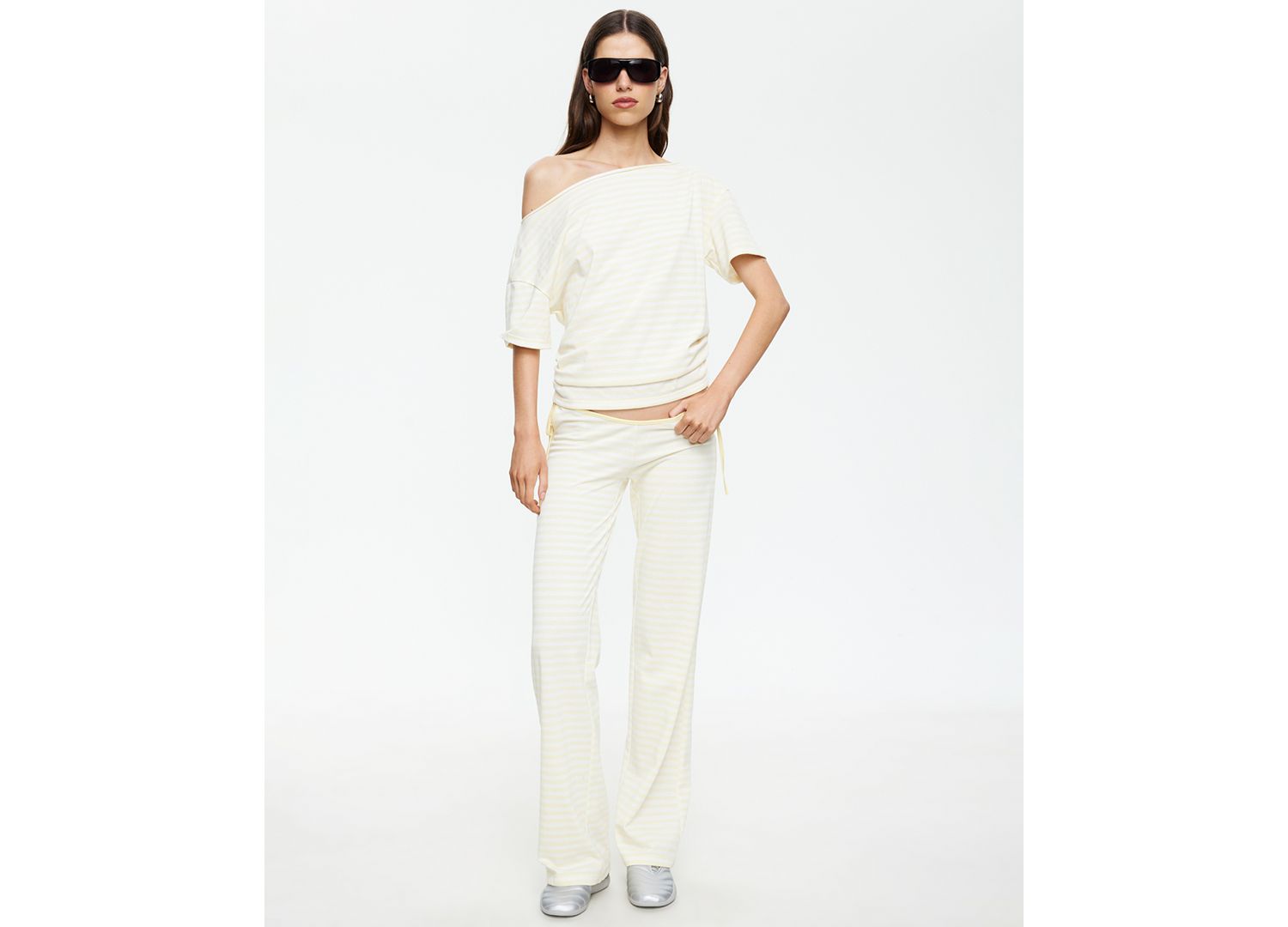 Women's Asymmetric Short-Sleeve Pull-On T-Shirt