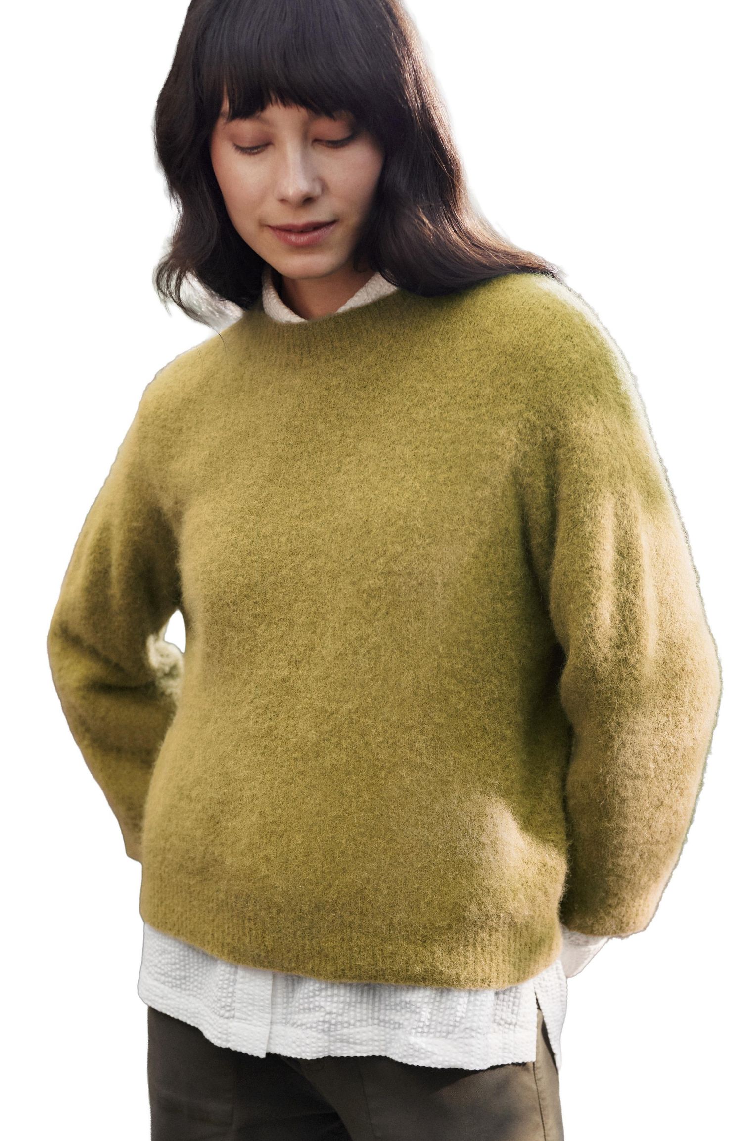 Women's Crew Neck Alpaca Sweater