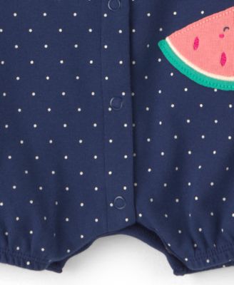Baby Girls' Cotton Snap Up Rompers