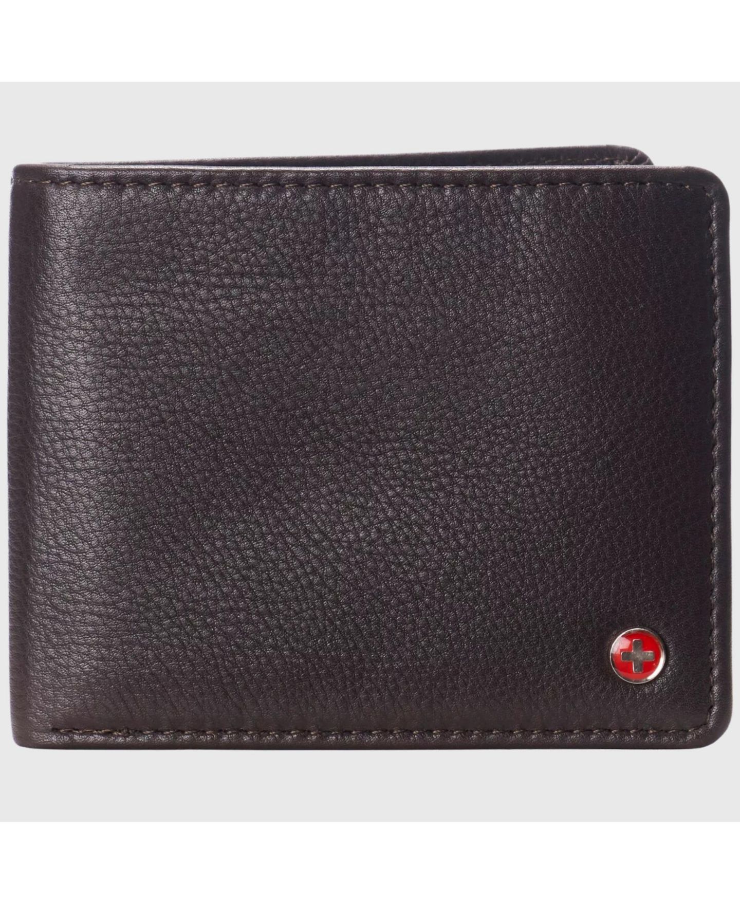 Мужской кошелёк Alpine Swiss Connor Executive Bifold Wallet Business Passcase for Men Premium Leather Dual ID Windows RFID Blocking Gift Box Included, цвет: Коричневый — фото 1