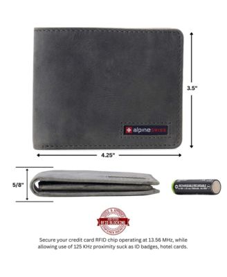 Men's Connor Executive Bifold Wallet | Business Passcase for Men | Premium Leather | Dual ID Windows | RFID Blocking | Gift Box Included