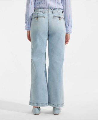 Women's Recover Denim Mid Rise Wide Leg Ankle Jeans