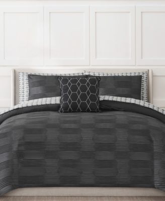 Oslo Stripe Bed in a Bag 8-Piece Comforter Set, Queen