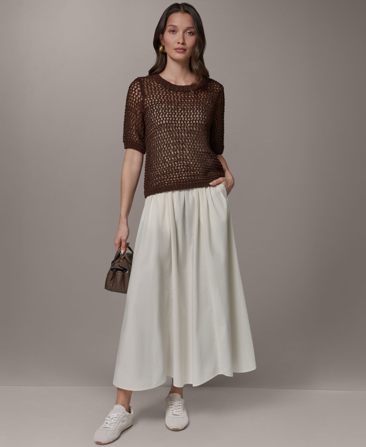 Women's Crewneck Short-Sleeve Sweater
