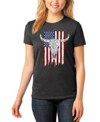 Women's Premium Blend Patriot Flag Word Art T-Shirt