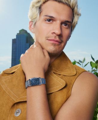 Unisex Elliot Silver Tone Stainless Steel Bracelet Watch, 32x26mm