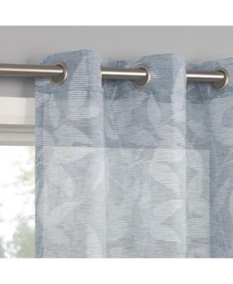 Nadia Textured Botanical Semi-Sheer Grommet Curtain Panel